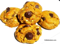 Wheat/Dairy-free Peanut Butter & Chocolate Chip Cookies.