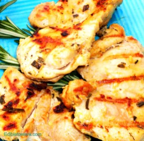Grilled Chicken with Garlic, Rosemary & Lemon.