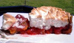 Rhubarb & Strawberry Meringue Pie.