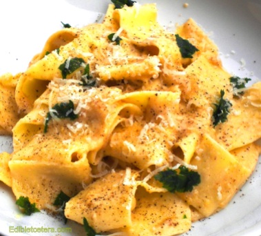 Pappardelle with a Walnut, Garlic & Parmesan Sauce