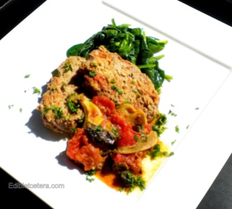 Meatloaf with Porcini, Basil & Tomatoes