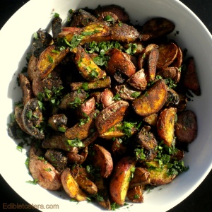 Roast Potatoes & Mushrooms with Porcini