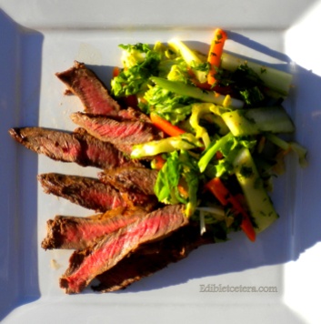 Asian Flatiron Steak Salad with a Lemongrass Dressing