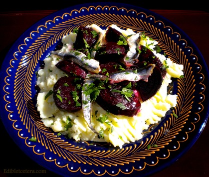 Roasted Beets with Almond Skordalia & White Anchovies