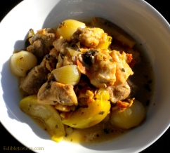 Pork Braised in Cider with Apples & Shallots