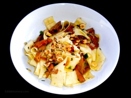 Pappardelle with Chanterelles & Hazelnuts