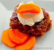 Persimmon Ginger Pudding Cake