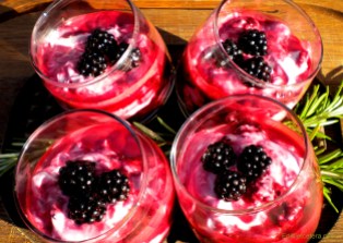 Rosemary Scented Blackberry Fool